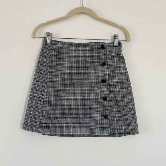 Aritzia Sunday Best Yuri Button Up Plaid Mini Skirt Size 0 - Picture 2 of 3